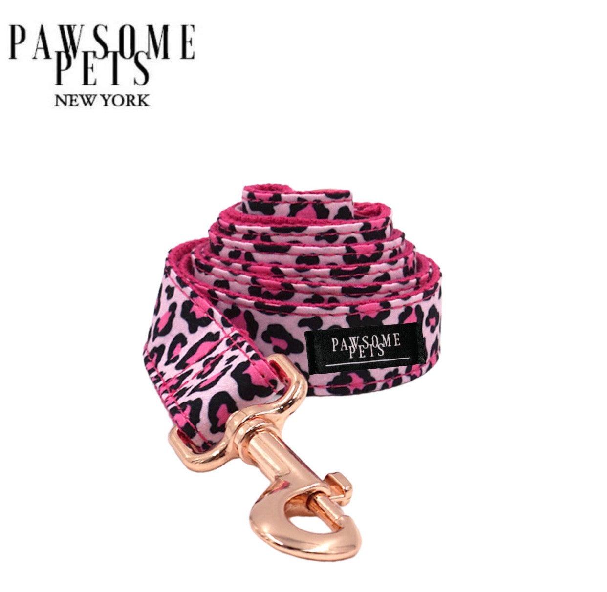 LEASH - PINK LEOPARD
